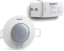DINUY licht - en bew. sensor 100-1000 Lux 1-10V inbouw