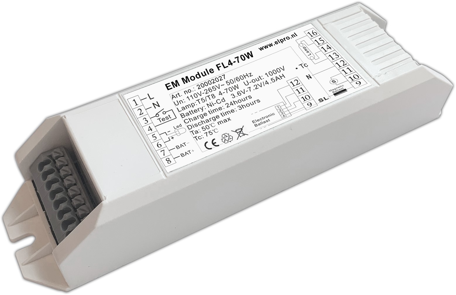 EM Module FL 4-70W (incl. Status-Led) Elpro