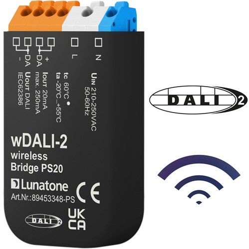 Lunatone wDALI-2 BT5 wireless DALI Bridge PS20