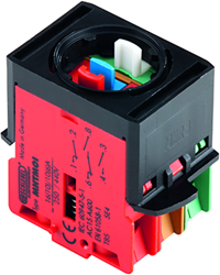 Schlegel IMPULSCONTACT 1x NC, 1x NO en middencontact