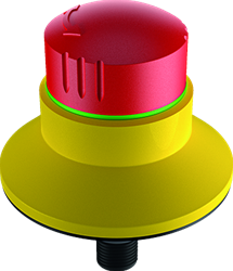 Schlegel NOODSTOPKNOP D=22mm IP65 2x NC rood/geel met kraag